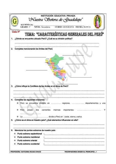 Características generales del perú