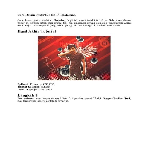 Cara desain poster sendiri di photoshop