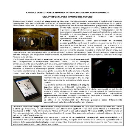 Canapa, Denim, Interattività: I kimono del Futuro