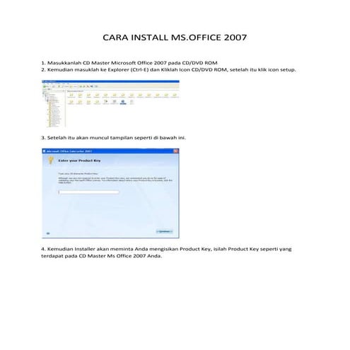 Cara install ms. office 2007 | DOCX