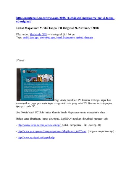 Cara instal mapsource PDF - Carainstalmapsource 150601050740 Lva1 App6892 Thumbnail 