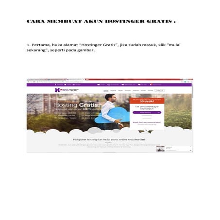 Cara membuat akun hostinger gratis