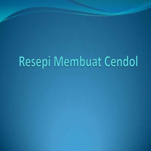 Cara membuat cendol