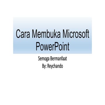 Cara membuka microsoft power point