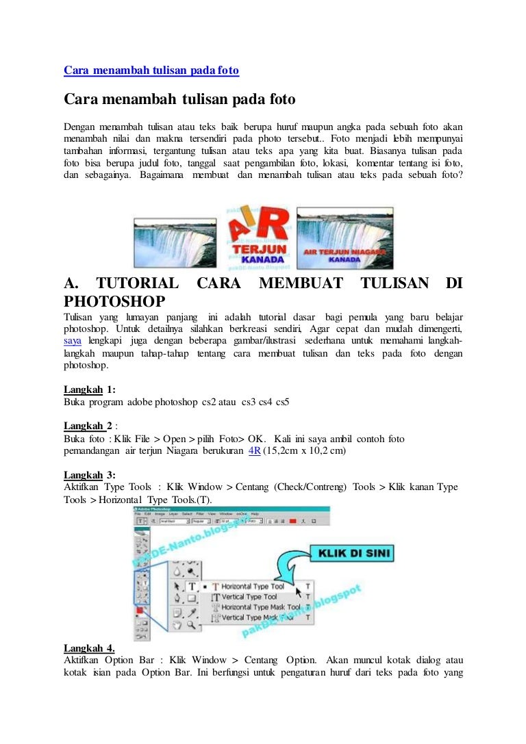 Cara Menambah Tulisan Pada Foto