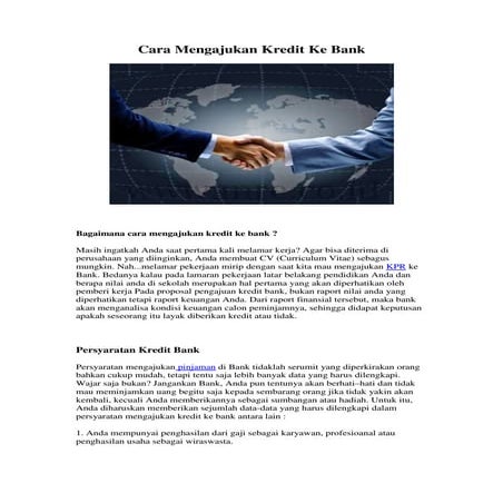 Pelaku UMKM mengajukan kredit ke bank