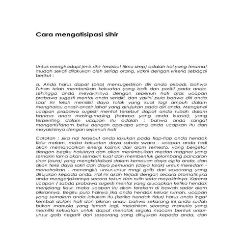 Cara+mengatisipasi+sihir