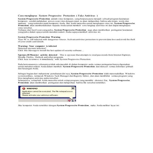 Cara menghapus system progressive protection