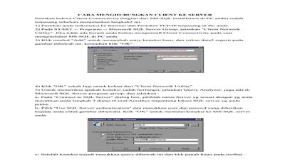 Cara menghubungkan client ke server