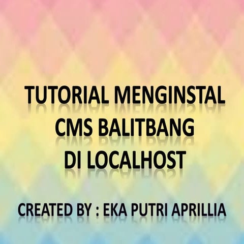 Cara menginstal balitbang
