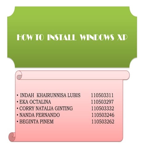 Cara menginstal windows xp