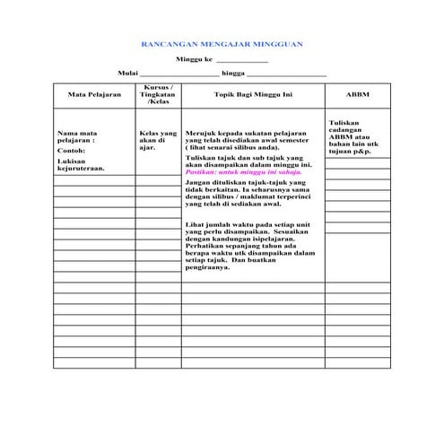 Cara+mengisi+dan+apa+yang+hendak+di+isi+di+rancangan+pengajaran