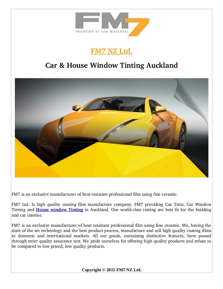 Car and House Window Tinting Auckland