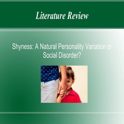 Caranicas Slideshare Presentation On Shyness