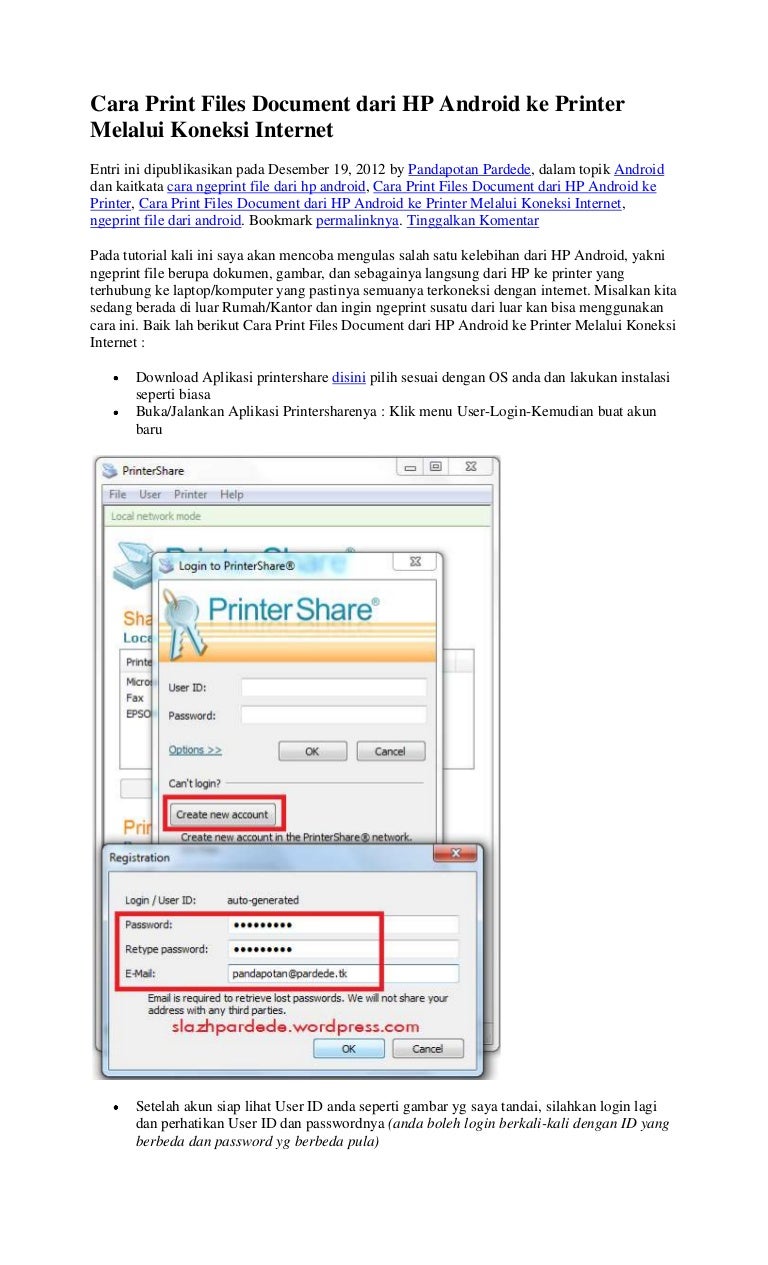 print dengan hp android