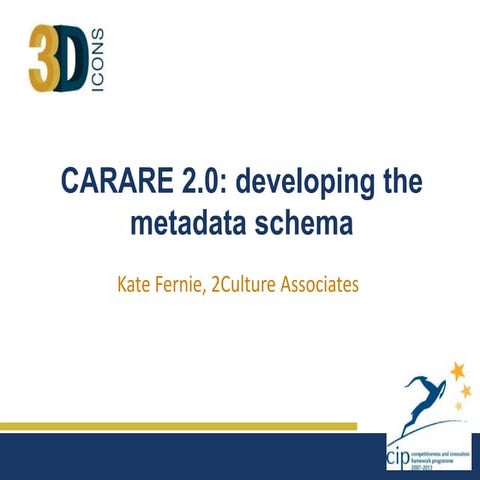 Carare 2.0: Developing a metadata schema 