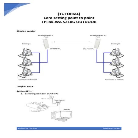 Cara setting point to point AP TPLINK 5210g