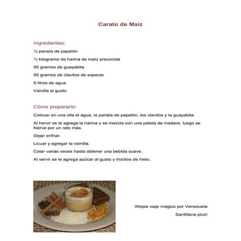 Carato de maiz | PDF