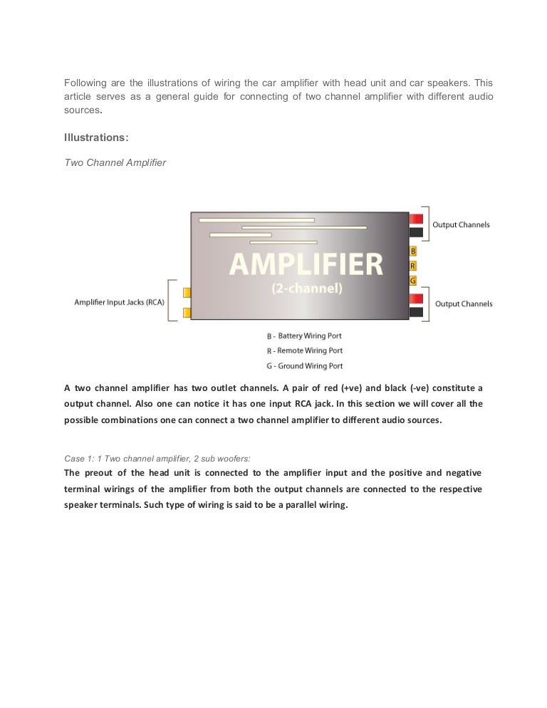 2 channel amp 2 speakers 1 sub
