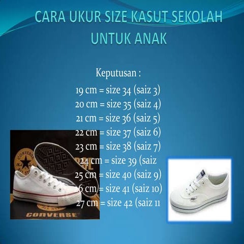 Cara ukur size kasut sekolah untuk anak | PPT | Free Download