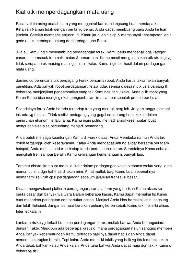 Perdagangan opsi akhir pekan