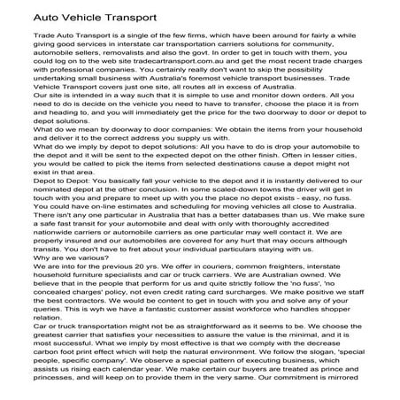 Auto Vehicle Transport