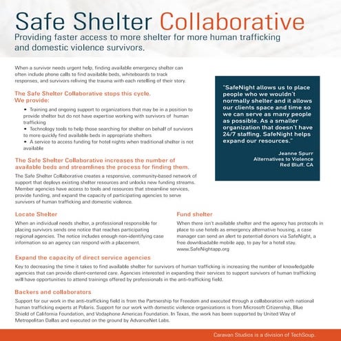 Overview of the Safe Shelter Collaborative