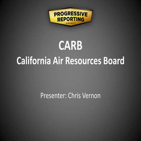 CARB - Understanding California Air Resources Board