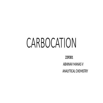 Principle and theory of carbocation.pptx