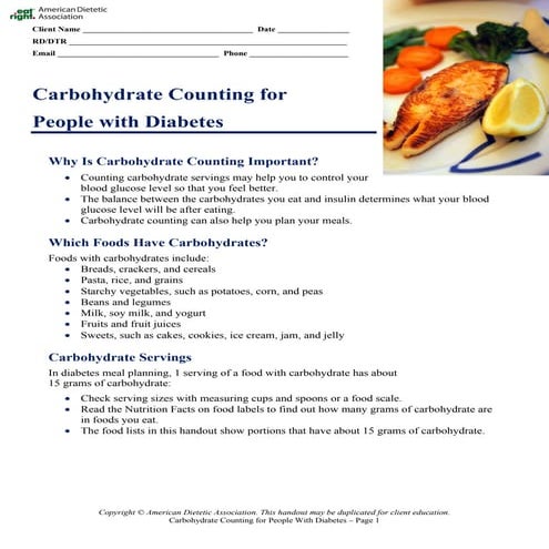 Carbohydrate counting final
