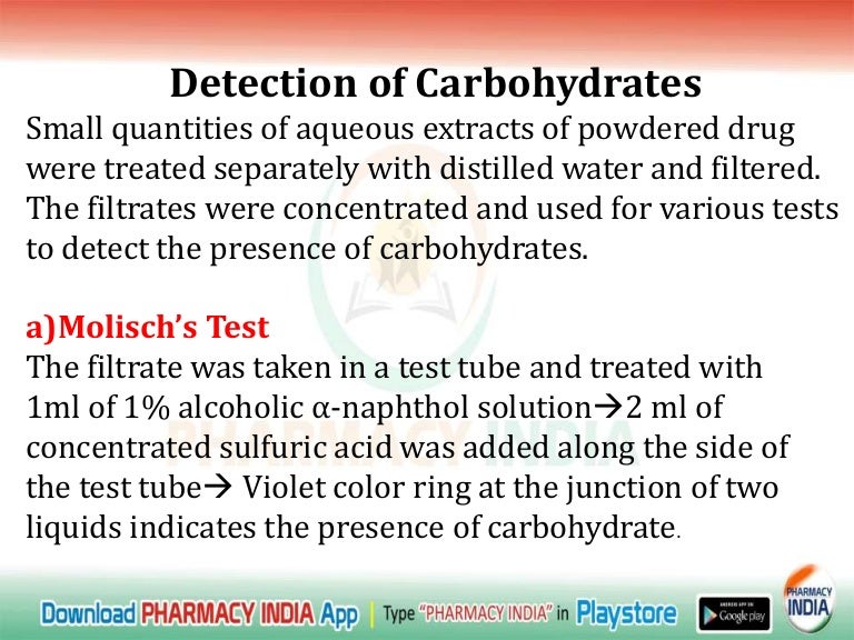 CHEMICAL TEST OF CARBOHYDRATES