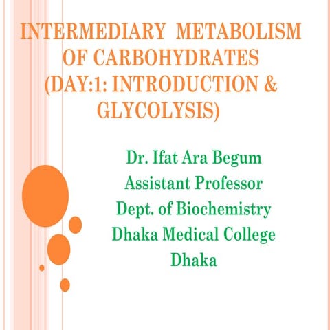 Carbohydrate metabolism, part 1