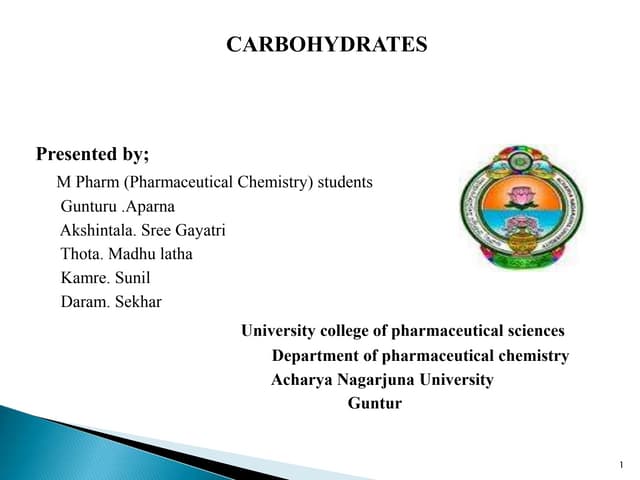 Carbohydrate ppt