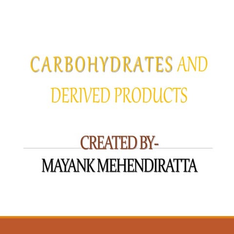 Carbohydrates (B PHARM-4TH SEM)