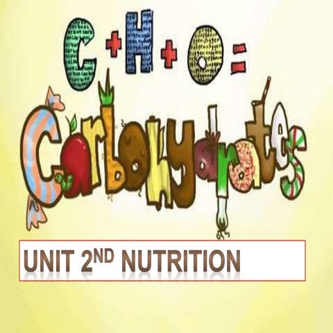 Carbohydrates Unit 2nd of Nutrition 