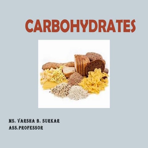 carbohydrates nutrition BSc. Nursing sem