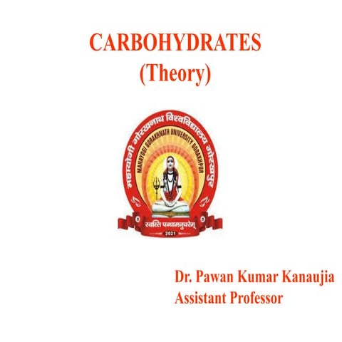 Carbohydrate is a biomolecule, primarily composed of the elements  of carbon ...