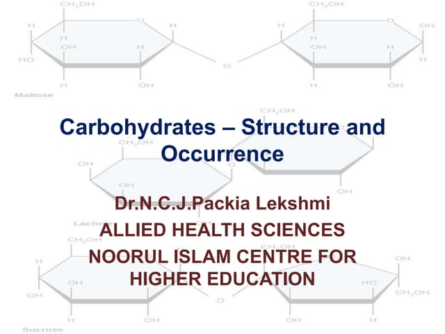 Carbohydrates   structure