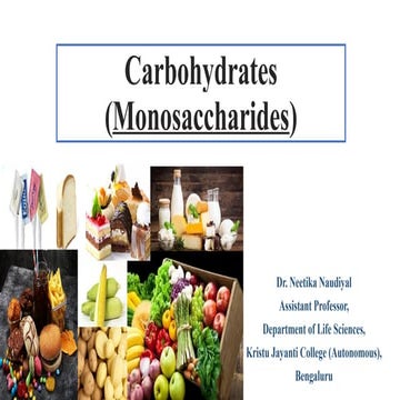 Carbohydrates (Monosaccharides with examples)