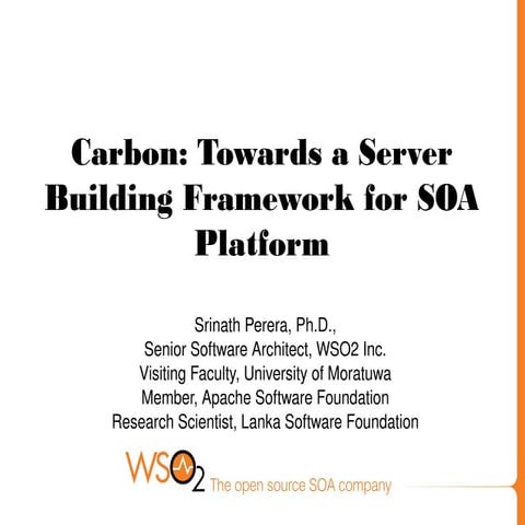 Introduction to the WSO2 Carbon Platform | PDF
