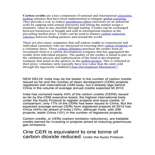 Carbon Credit