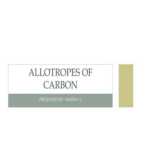 Carbon allotropes