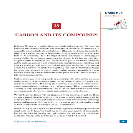 Carbon and its compounds