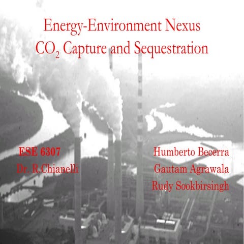 Carbon Capture and Storage Carbon capture and storage aims to prevent CO2 emissions from large stationary sources like power plants from entering the atmosphere