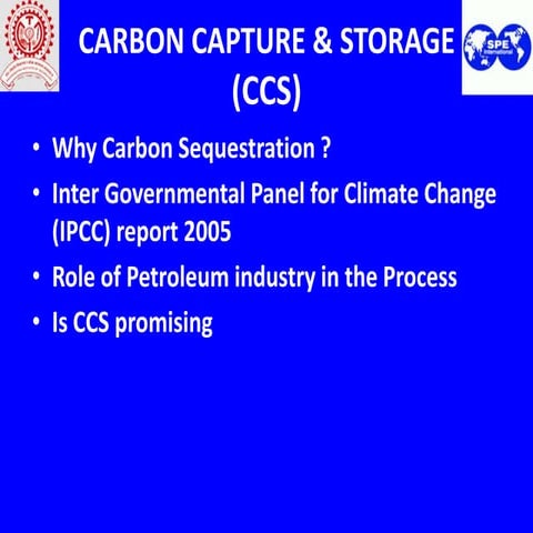 Carbon Capture &amp; Storage