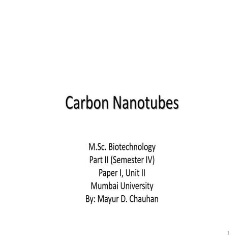 Carbon containing Nanomaterials: Fullerenes & Carbon nanotubes