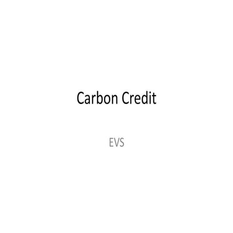 Carbon credit