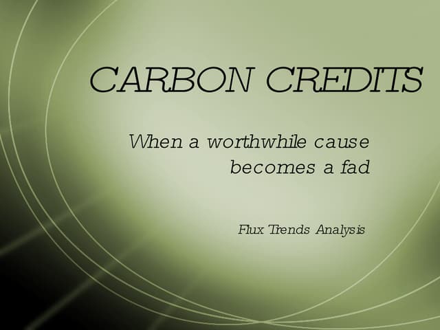 Carbon Credits Presentation