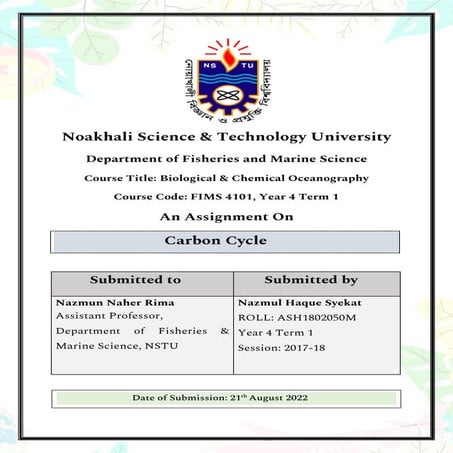 Carbon Cycle in Oceanic Environment  by Syekat