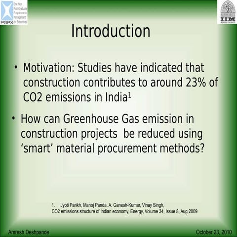How to calculate carbon emissions in construction projects | PDF